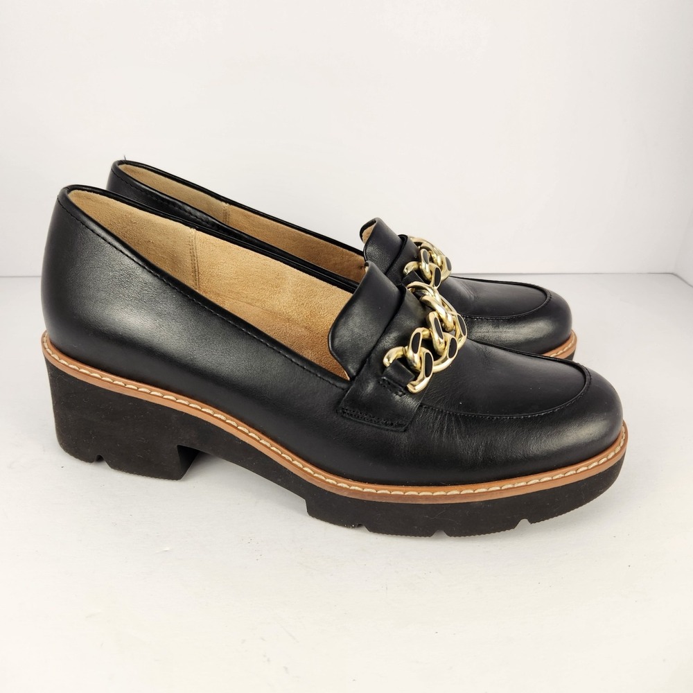 Naturalizer Women's Classy Elegant Dressy Black Leather Loafers Size 8M - Picture 4 of 8